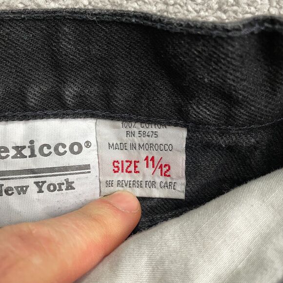 Brighton Blue Lexicco Vintage Studded Denim Jeans Womens 11/12 Black Straight - Picture 4 of 13